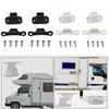 Main Doors Heavy Duty RV Door Retainer Kit Anti-Slip T Shape Door Retainer White Plastic Resile Nylon Push Catch Holder Camper