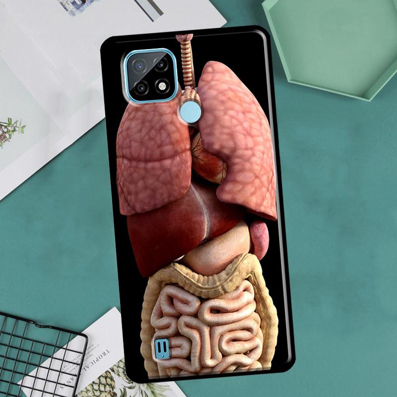 Medizinische Menschliche Organe Herz Kunst Fall Für OnePlus Nord 2 9 10 Pro 9R 10R 8T Abdeckung Für Realme GT Master Neo 2 3 8i 9i 8 Pro