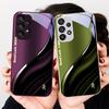 Viel Glück für Samsung Galaxy Note 8 9 S10 Plus S20 S21 FE S23 Ultra A70 72 73 50 51 52 53 Gehärtetes Glas Blaue Handyhülle