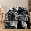Sterke The Rock Dwayne Johnson Kunst Flanellen Deken, Gezellige Zachte Plaid voor Huis Slaapkamer Bed Bank Picknick Kantoor Cover Cadeau