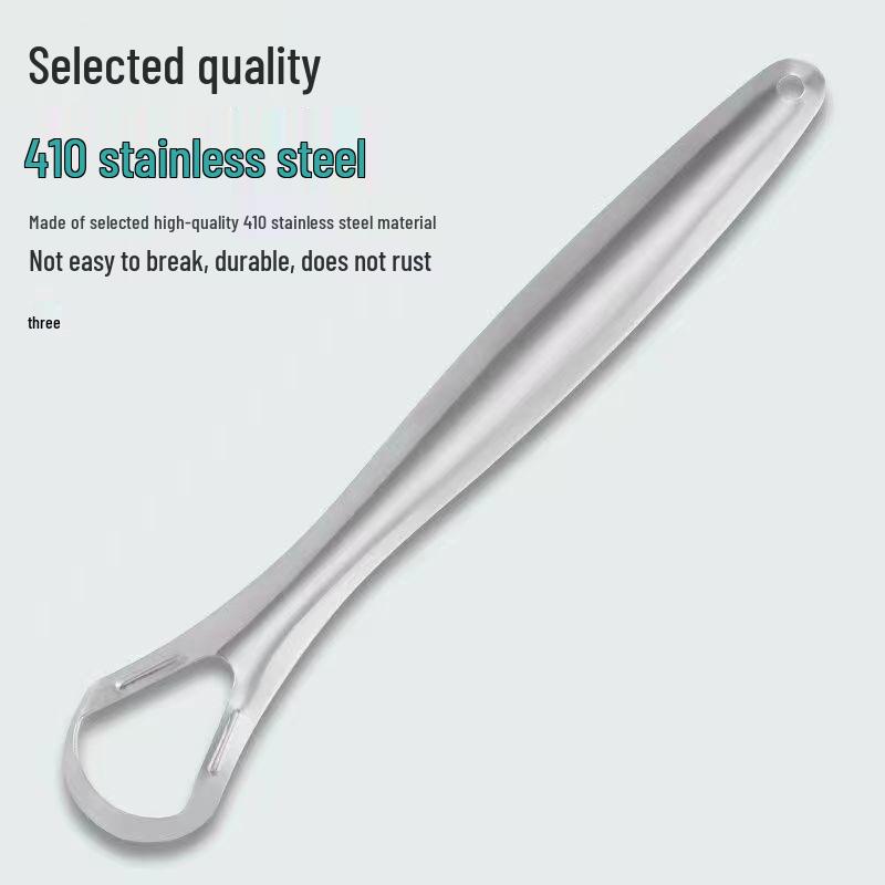 German Stainless Steel Tongue Scraper for Bad Breath and Oral Hygiene