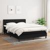 Vidaxl Continental Bed With Mattress, Black, Fabric 140X200 Cm