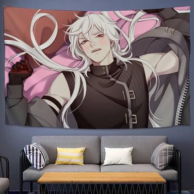 Anime Character Wall Tapestry Male Hero Art Manga Poster Anime Decor Room Design Fantasy Character Home Decoration