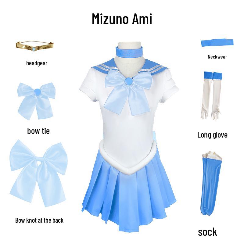 Sailor Moon Mizuki Rei Cosplay Costume for Kids & Adults - Complete Set