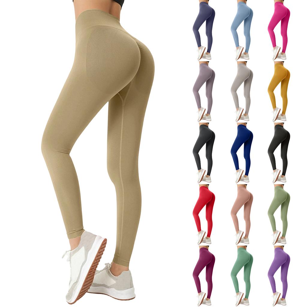 Damen Mode Yoga Hosen Pfirsich Po Keine Peinlichkeitslinie Enge Hosen Sport Hohe Elastizität Basis Fitness Yoga Hosen