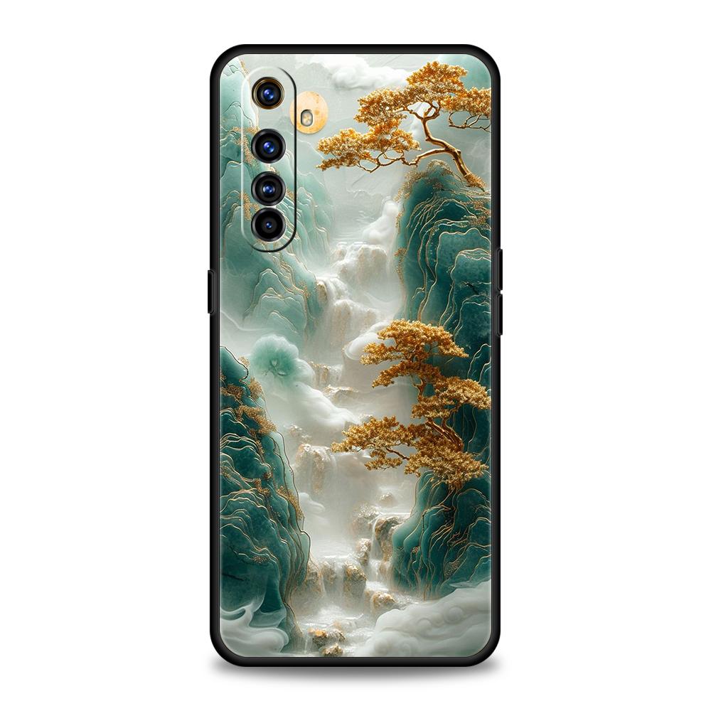 Landscape Painting Phone Case for Realme 8 9 Pro Plus 8i 9i 6 7 GT2 C21 C25 C3 C11 11 Pro 5G Plus Shockproof Silicone Shell Bags