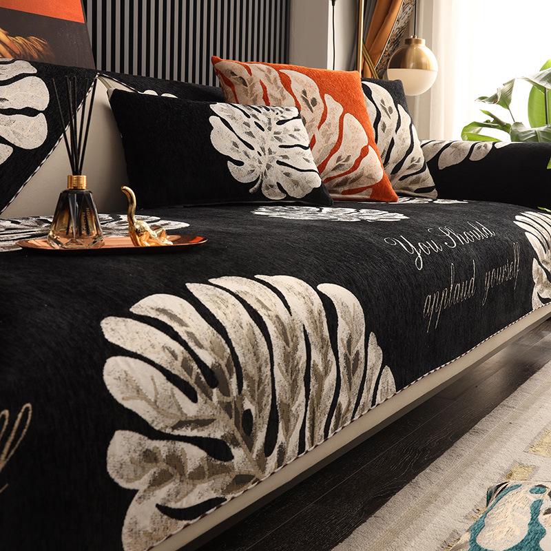 Modern Chenille Jacquard Sofa Cover Living Room Non-Slip Sofa Towel Couch Cushion L Shaped Corner Sofa Mat Seat Pad Home Decor