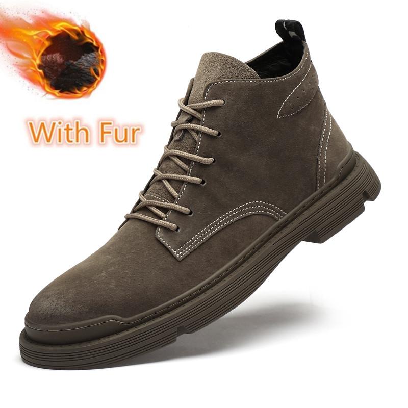 2024 New Designer Winter Shoes Men High Top Boots Men Leather Shoes Fashion Motorcycle Shoes Men Ankle Chelsea Boots Men Shoe