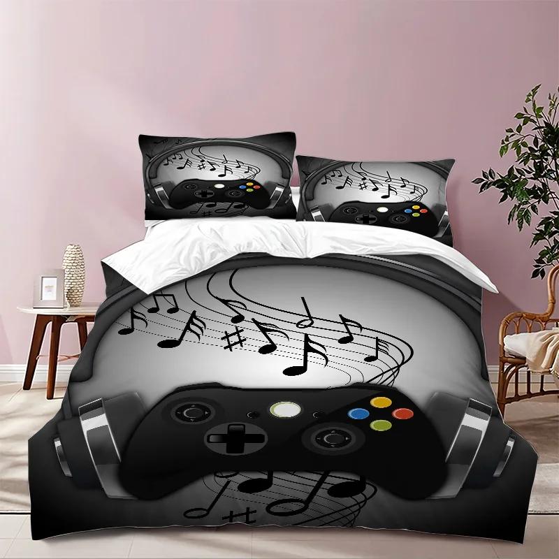 Gamepad Controller Schlafzimmer Bettwäschesets für Jungen Teenager Gaming Bettbezug Set Einzelgröße,Videospiele spielen Bettdeckenbezug Bettset
