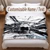 Fußball-Thema Weiche Decke Personalisierter Benutzerdefinierter Name Textdruck Warme Decke Zuhause Sofa Schlafzimmer Dekoration