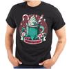 Merry Christmas Candy Cane Hot Chocolate Mug Womens or Mens Crewneck T Shirt Tee