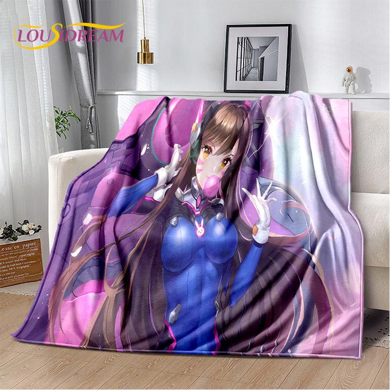 Overwatch Game Gamer DVA Reaper Soft Plush Blanket,Flannel Blanket Throw Blanket for Living Room Bedroom Bed Sofa Picnic Kid 3D