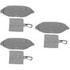 3pcs Sleep Mask Grey Lightproof And Water-Absorbent For Travel