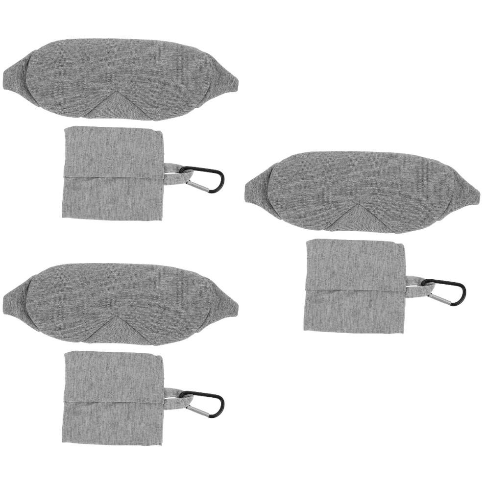 3pcs Sleep Mask Grey Lightproof And Water-Absorbent For Travel