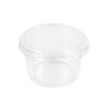 50Pcs 150/250ml Disposable Salad Cups Clear Plastic Round Shape Dessert Cups Bowl Containers with Lid Thickened