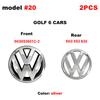 New 2026 5K0853601C VW 135mm Car Front Grill Logo Emblem 110mm Rear Trunk Lid Badge For Volkswagen Golf MK6 Replacement Auto Accessories