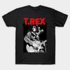 Ανδρικό Μαύρο T-shirt με Σχέδιο T. Ρεξ (Ζώνη) Βαμβακερό μπλουζάκι από χαρτί μεταφοράς χωρίς κοπή