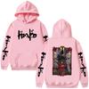 2026 Hot Sale Japanese Anime Dorohedoro Nikaido Graphic Hoodie Kaiman Gothic Horror Pullover Hoodie Unisex Y2K Gothic Oversized Hoodie