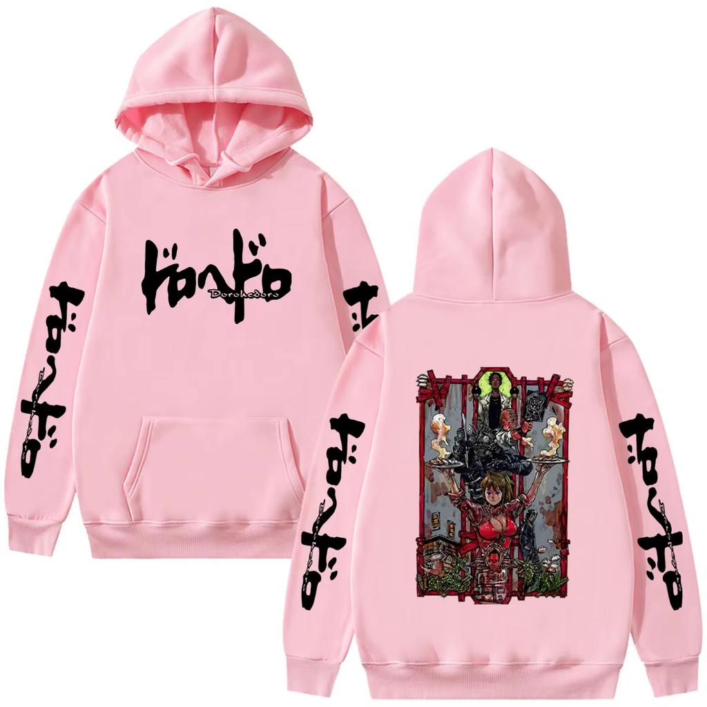 2026 Hot Sale Japanese Anime Dorohedoro Nikaido Graphic Hoodie Kaiman Gothic Horror Pullover Hoodie Unisex Y2K Gothic Oversized Hoodie