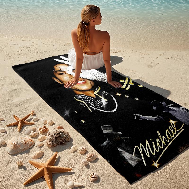 Michael Jackson Stylish Digital Printing Beach Towel Quickdrying Absorbent Blanket For Beach Pool Gym Travel