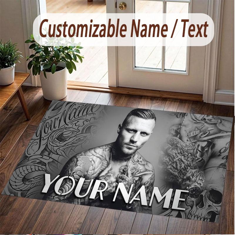 Custom Name Crystal Velvet Rug,Kontra K Comfortable Anti Slip Floor Mat For Room Decoration