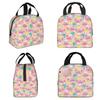 Cartoon Cute Dinosaur Pattern Insulated Lunch Bag for Kids School Cooler Thermal Food Box Tote Leakproof Lunch Boxes Container