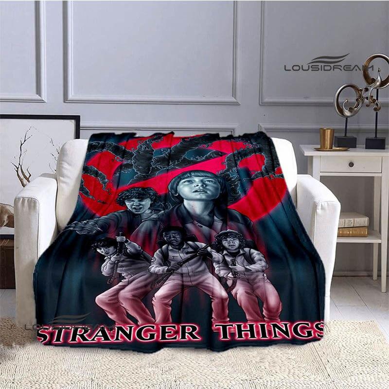 Stranger Things Classic Print Blanket Thin Blanket Flannel Soft and Comfortable Home Travel Blanket Birthday Gift Bed Blanket