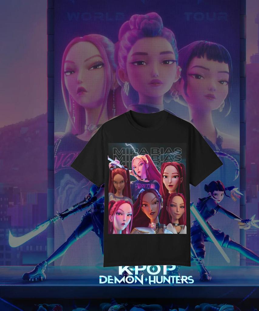 Kpop Dämonenjäger Saja Boys T-Shirt Harajuku Rundhals Lässig Anime T-Shirt Tops Unisex
