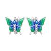 925 Silver Inlaid Zircon Butterfly Earrings Insect Element Design Women's Fashion Party Jewelry Gift Ear Loops