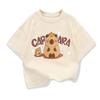 Capibara Patroon Meisjes T-shirt Korte Mouw Meisjes Zomerkleding Jongens Meisjes Tops T-shirts Kinder T-shirt Mode Meisjeskleding