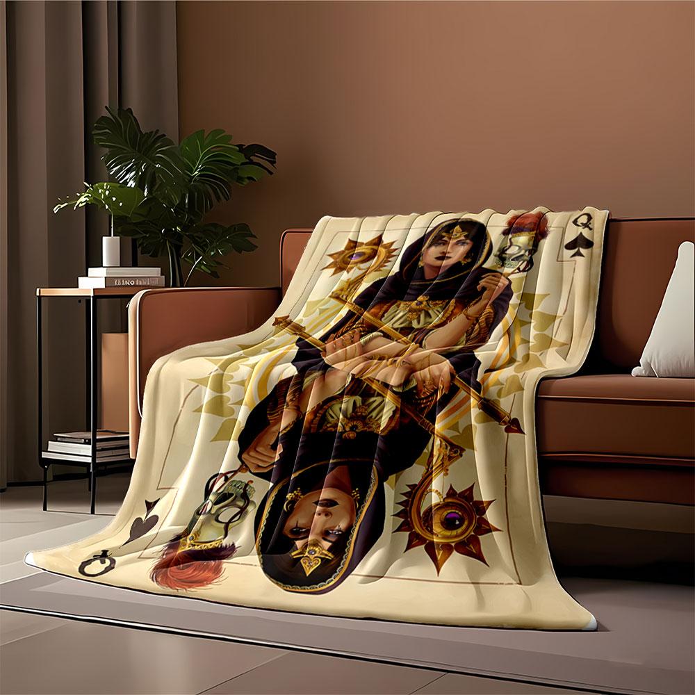 Queen of Spades Fantasy Blanket for All Seasons Blanket Lunch Break Throw Gift