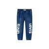 Levis Denim Pants With Letter Print Cuffed Casual Versatile Kids Bottoms Dark-Blue LV2342205GS-001