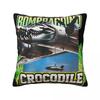 Bombardiro Crocodilo Brainrot Federa per Cuscino Musicale Poliestere Copricuscino Decorazione Federa per Cuscino Meme Italiano Casa con Cerniera