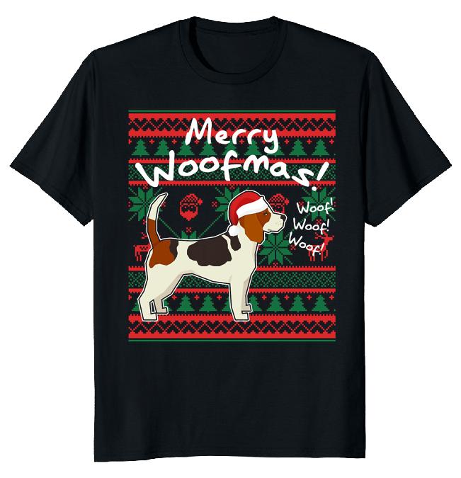 Tricou Unisex Beagle Merry Woofmas Crăciun