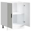 Vidaxl Kitchen Base Cabinet, Porto, White, Wood-based Material