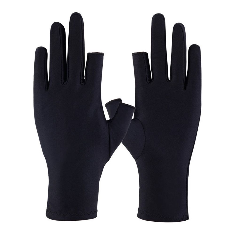 Stretch Sports/Biking Driving Gloves Thin Spandex Gloves Two Finger Touch screen Summer Mittens