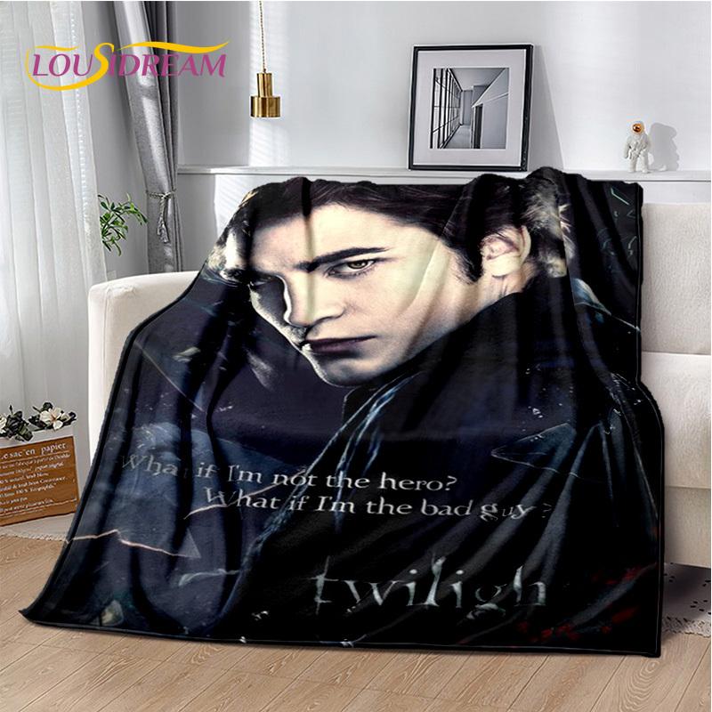 Twilight Saga Serie Edward Bella Film Zachte Deken, Zachte Plaid voor Huis Slaapkamer Bed Bank Picknick Reizen Deksel Kindercadeau