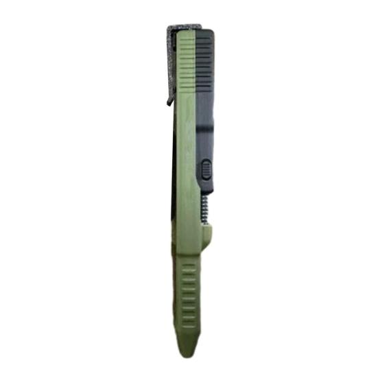 Ballpoint Pen 3D Printed Tactical Slide Action Pen Lightweight Durable PLA Body Smooth Gel Ink Refillable Writing Tool