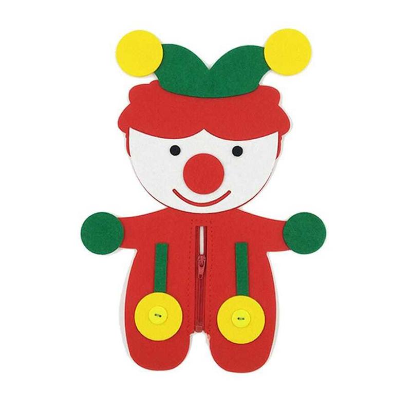Toys DIY Children Button Early Education Montessori Teaching AIDS To Learn Non-woven Fabric Button Up Toy Supplies Children
