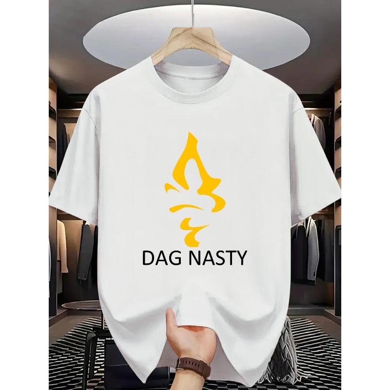 DAG NASTY Graphic Print T-Shirt - Men'S Casual Summer Tee, Comfortable Stretch Fabric, Short Sleeve Crew Neck, Ideal for Daily Wear & Sports