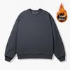 Unisex Fleece-Lined Casual Hoodie: Round Neck, Loose Fit, Plus Size, Long Sleeve, Ideal for Couples