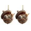 2D Forest Animal Acorn Ornaments Cozy Forest Christmas Tree Ornaments Woodland Creature Acrylic Hanging Ornament for Home Party Decor