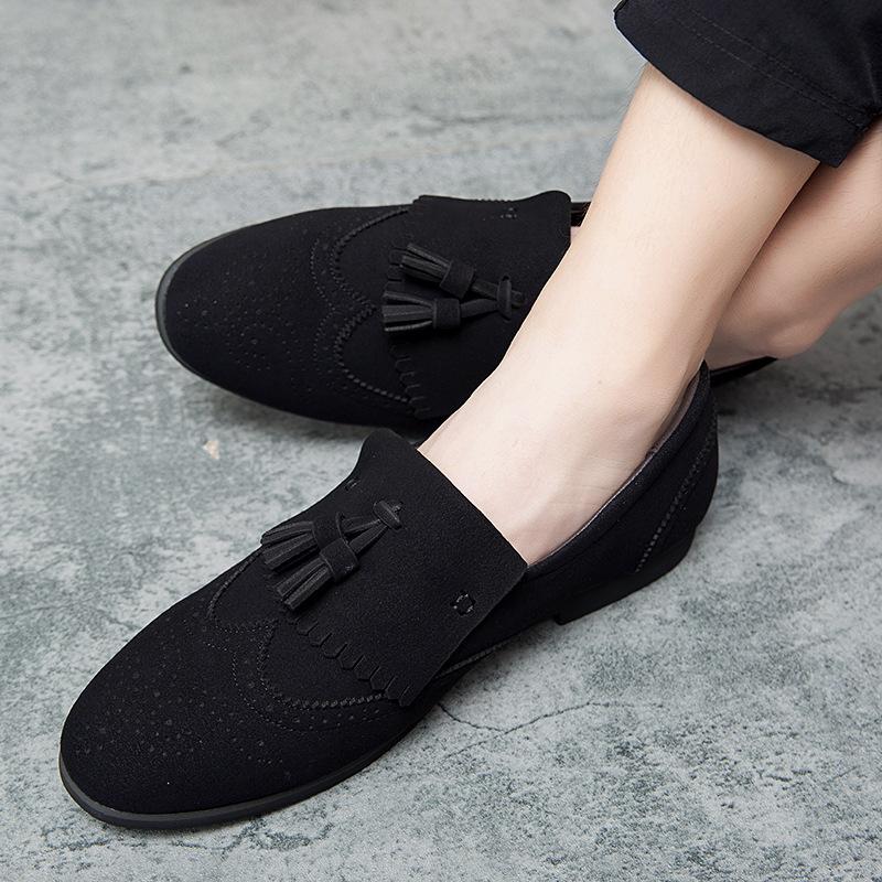 Chaussures d'affaires en cuir pour hommes à pampilles personnalisées printemps et automne grande taille mode décontracté chaussures simples une pédale chaussures paresseuses
