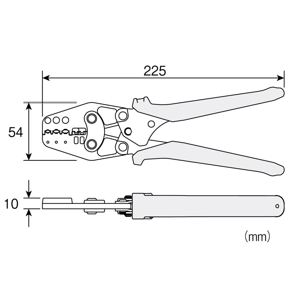 HOZAN Crimping Compact for Crimping Two Types and Multiple Sizes of Terminals with One for Insulated and Bare Crimp with Forming Check Mechanism P-747
