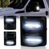 D-Lumina LED Side Mirror Marker Lights Smoked Lens White for 2008-2016 Fo-rd F250 F350 F450 F550 Super Duty Signal Mirror Lights, White Turn Signal