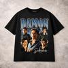Damon Salvatore T-shirt Vampire Diaries Ian Somerhalder Fläkt-Tee Unisex Skjorta