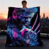 1pc Wolverine Outdoor Flannel Blanket Gift For Boys Girls Adults, Family Friends
