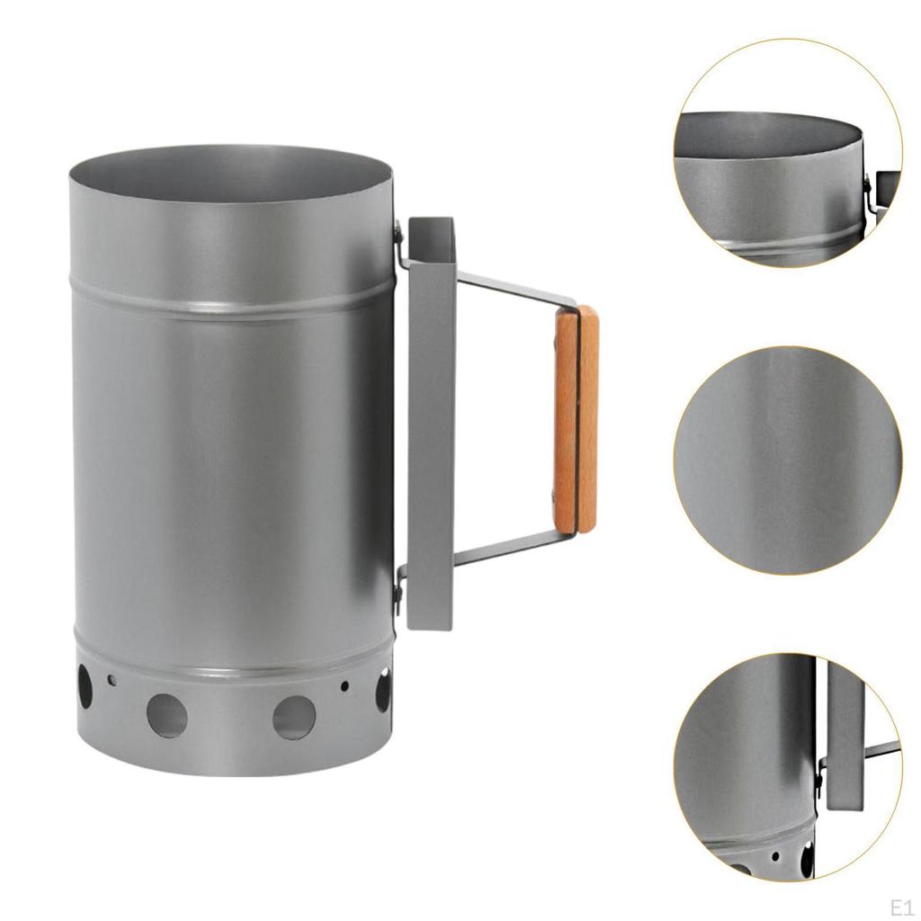 BBQ Chimney Starter Grill Tool Portable for Charcoal and Barbecues Grilling Outside