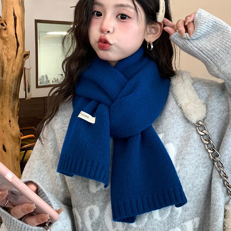 2025 Autumn And Winter Korean Version Ing Style Solid Color Scarf Student Warm Knitted Versatile Couple Scarf