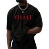 Men's Letter Graphic Tee Shirt Short Sleeve Crew Neck Cool Baggy Shirts
